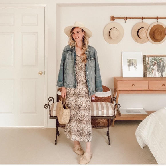 Wild Fable Snakeskin Midi Sleeveless Slip Dress - Picture 2 of 10